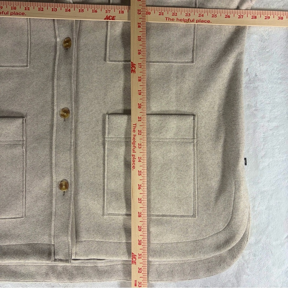 BANANA REPUBLIC Oversized Structured 4 Pocket Fleece Shacket Jacket Tan Beige XL - Picture 6 of 7